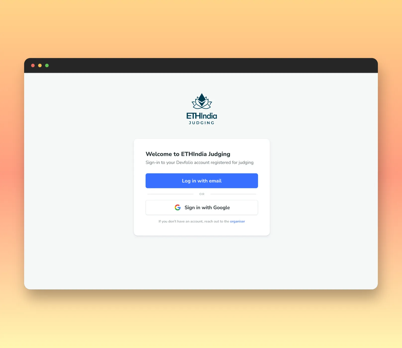 Signup/Login page